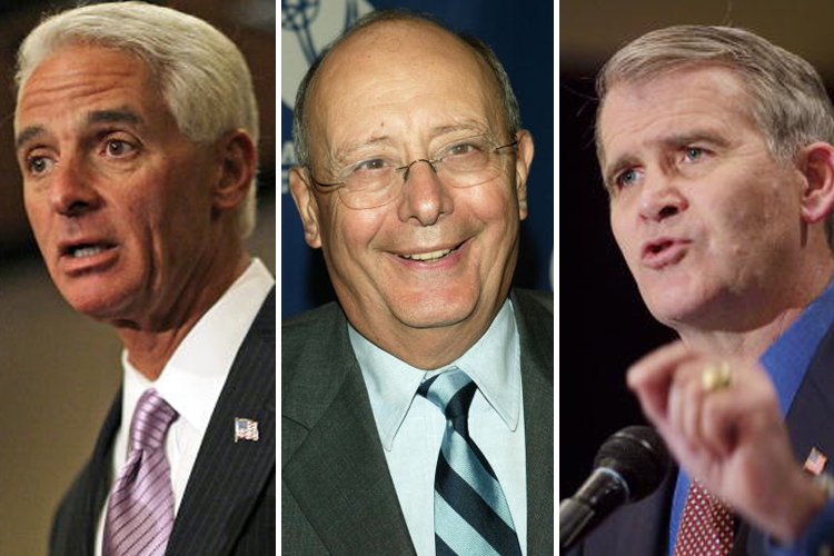 Charlie Crist, Al D'Amato and Oliver North