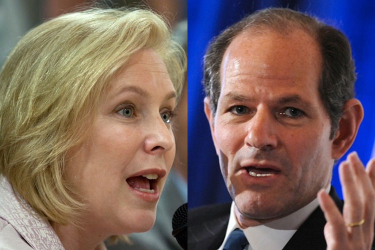 Sen. Kirsten Gillibrand (D-N.Y) and former N.Y. governor Eliot Spitzer.