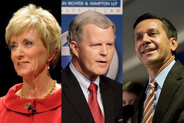 WWE executive Linda McMahon of Connecticut, former Rep. Tom Campbell (California), and Washington's Dino Rossi: GOP hopes of a Senate majority may depend on them.