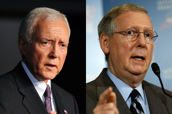 Senator Orrin Hatch and Senator Mitch McConnell