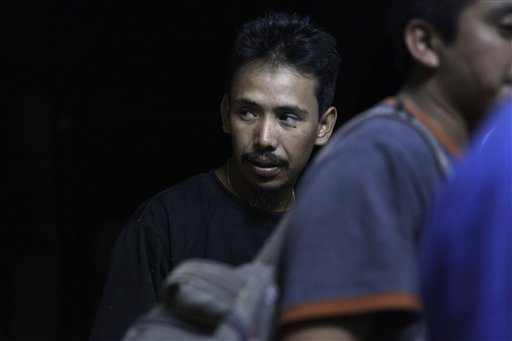 In this image taken Wednesday, April 28, 2010, a man recently deported from Arizona, looks on while arriving to a shelter for migrants at the border in Nogales, Mexico. Illegal crossings from Mexico into Arizona have increased this year as Arizona takes immigration enforcement into its own hands under a controversial new law, U.S. Border Patrol statistics and accounts from migration monitors in Mexico indicated. (AP Photo/Gregory Bull) (AP)