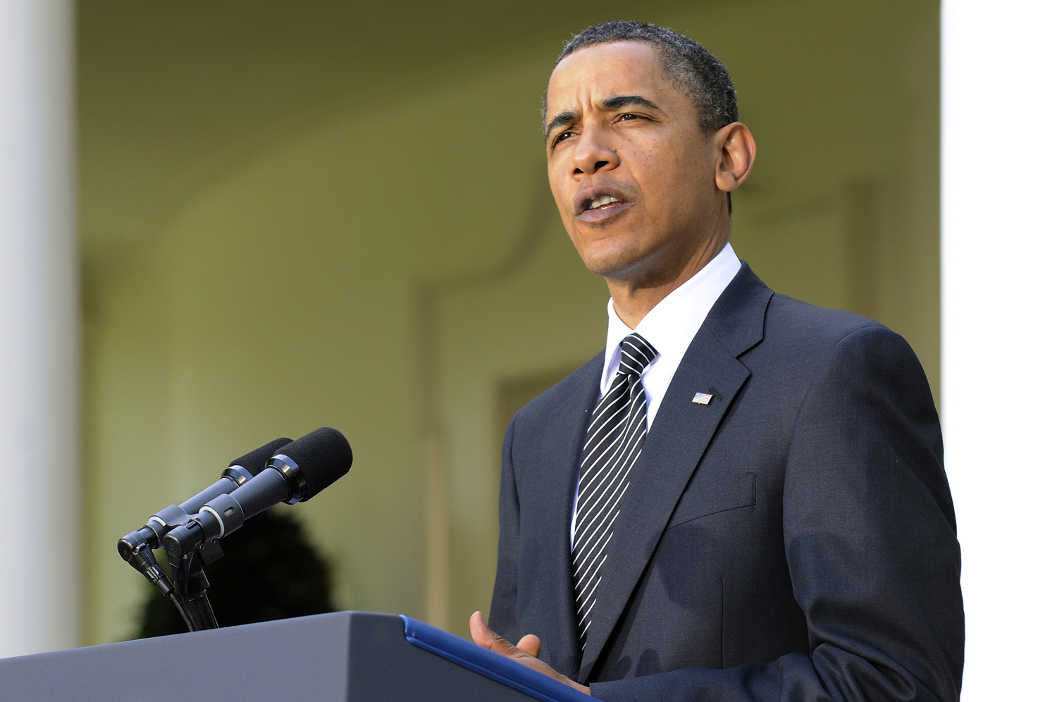 U.S. President Barack Obama delivers remarks on Wall Street reform in the Rose Garden at the White House in Washington, May 20, 2010.    REUTERS/Jonathan Ernst    (UNITED STATES - Tags: POLITICS BUSINESS) (Â© Jonathan Ernst / Reuters)