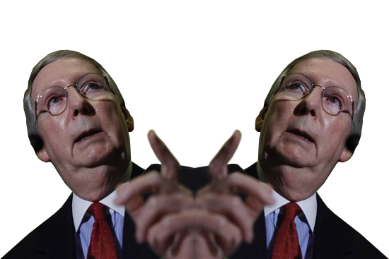Senate Minority Leader Mitch McConnell of Ky., center, accompanied by Sen. Lisa Murkowski, R-Alaska, left, and the Senate Banking Committee's Ranking Republican Sen. Richard Shelby, R-Ala., speaks to reporters on Capitol Hill in Washington, Tuesday, April, 13, 2010.  (AP Photo/Manuel Balce Ceneta) (Manuel Balce Ceneta)