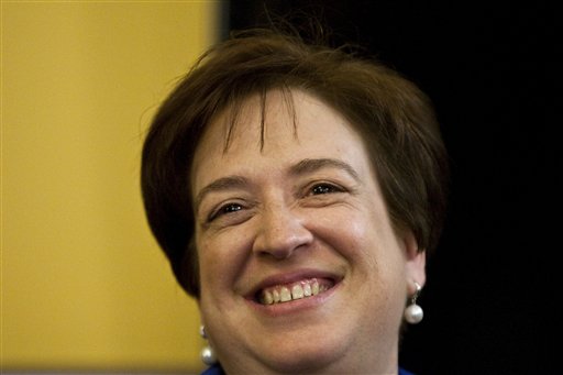 Supreme Court nominee Elena Kagan smiles on Capitol Hill in Washington, Wednesday, May 26, 2010, before her meeting with Jeff Merkley, D-Ore. (AP Photo/Drew Angerer) (AP)