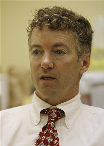 Republican U.S. Senate candidate Rand Paul is shown during an interview at his campaign headquarters after winning his party's primary election in Bowling Green, Ky., Wednesday, May 19, 2010.  (AP Photo/Ed Reinke) (AP)