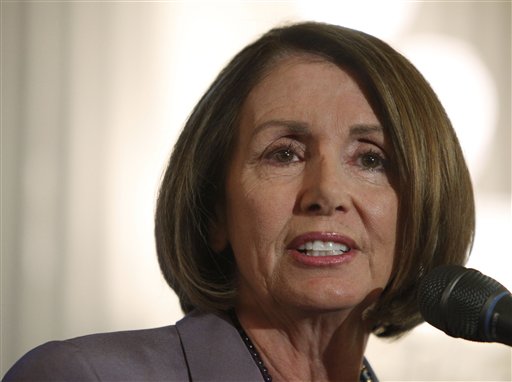 House Speaker Nancy Pelosi of Calif., delivers her remarks on Capitol Hill in Washington, Tuesday, April, 13, 2010, during a ceremony where she received the 2010 Public Leadership in the Arts Award for Congressional Arts Leadership from the Americans for the Arts and the U.S. Conference of Mayors, in recognition for distinguished service on behalf of the arts. (AP Photo/Manuel Balce Ceneta) (AP)