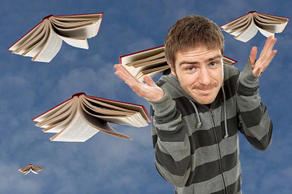Books Flying Through the Sky (Luis Pedrosa)