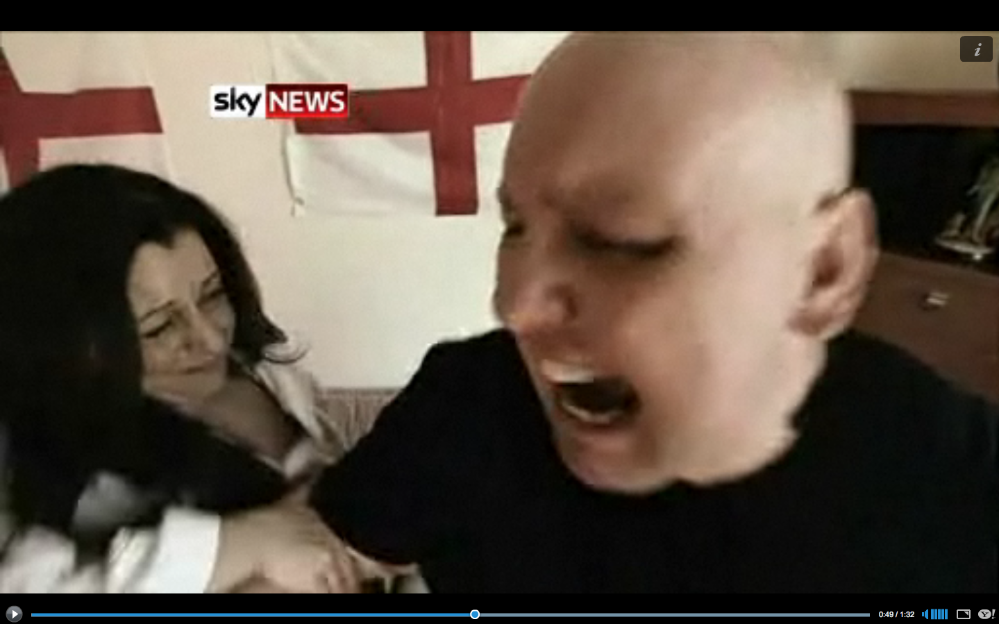 A still from a British PSA about the dangers of drinking and domestic violence during the World Cup.