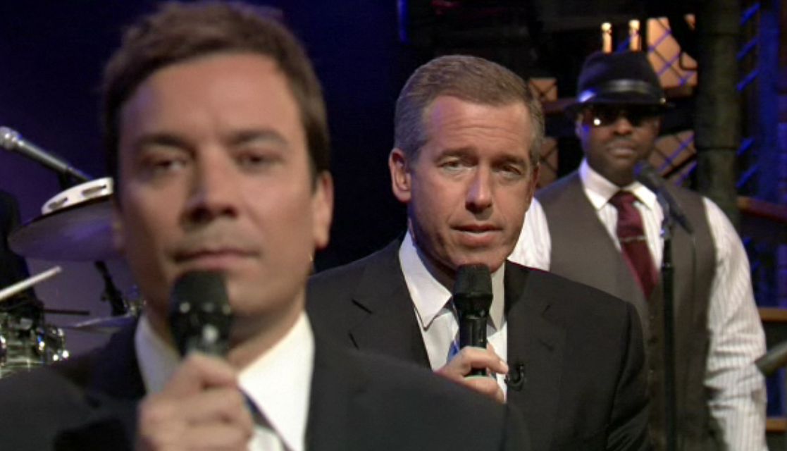 Jimmy Fallon and Brian Williams slow jam the news