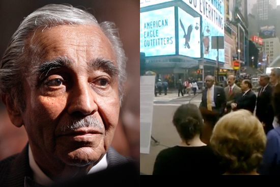 Congressman Rangel in Times Square