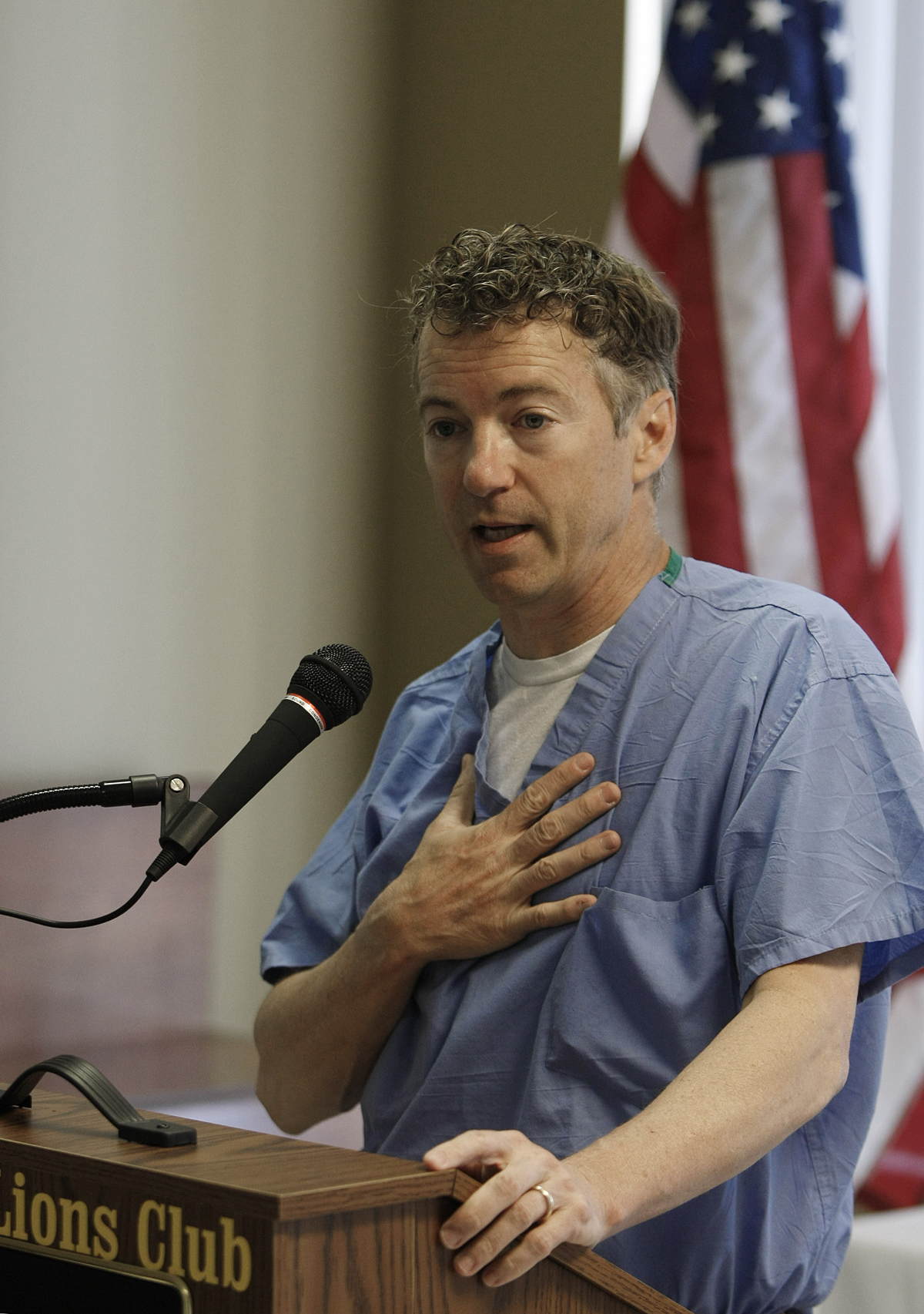 Republican U.S. Senate candidate Rand Paul addresses a luncheon meeting of the Lions Club in Bowling Green, Ky., Tuesday, May 25, 2010.  (AP Photo/Ed Reinke) (Ed Reinke)