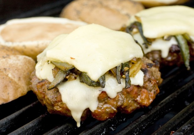 Queso Fundido burger by Rick Bayless