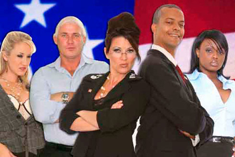 Stephen Hill, aka Steve Driver, as Barack Obama in the Ultima DVD porn spoof "Palin: Erection 2008"