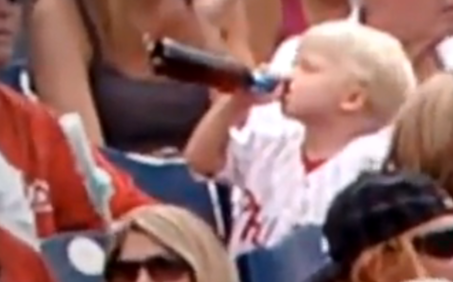 The "drinking toddler" is the latest in a long line of dubious Phillies fan acheivements.