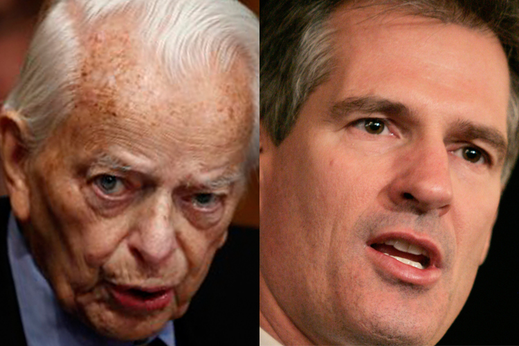 Sen. Robert Byrd and Sen. Scott Brown