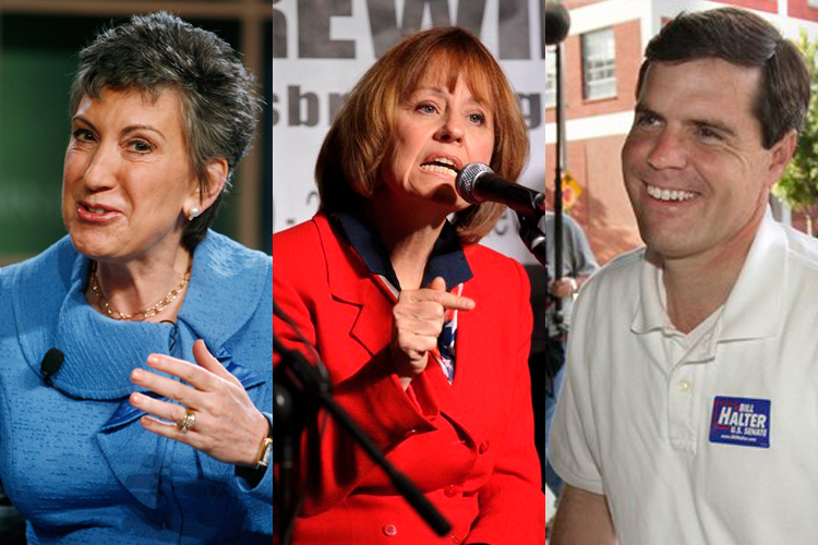 Carly Fiorina, Sharron Angle and Bill Halter