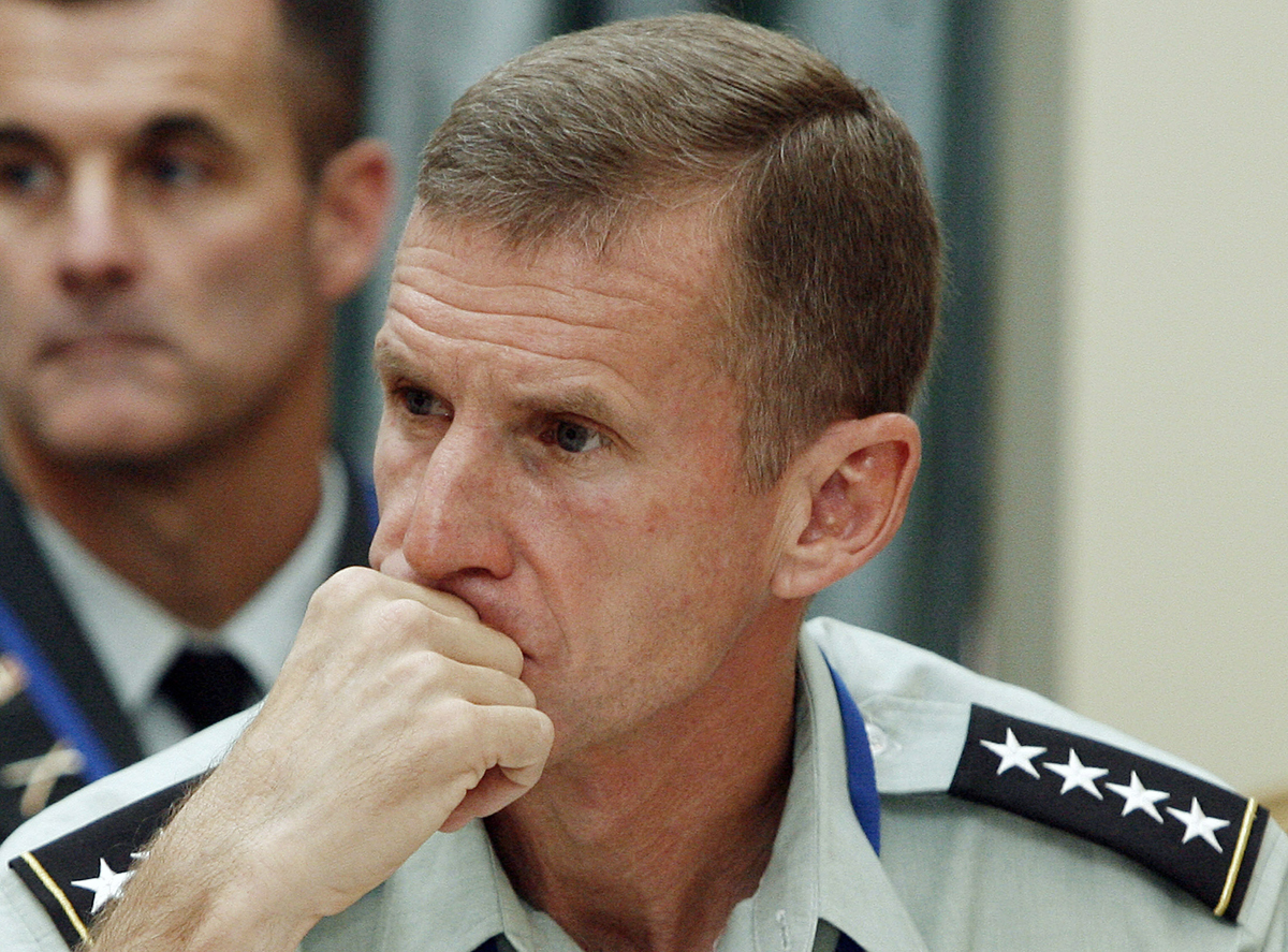 U.S. General Stanley McChrystal, the new commander for the international troops in Afghanistan, attends a meeting of the chiefs of defence staff of the 28 Nato member countries in Sintra September 18, 2009. REUTERS/Nacho Doce (PORTUGAL MILITARY POLITICS HEADSHOT) (Â© Nacho Doce / Reuters)