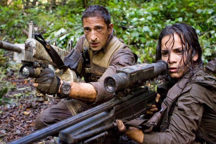 Adrien Brody and Alice Braga in "Predators"