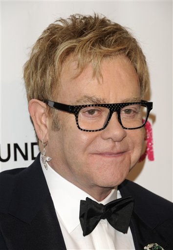 FILE - In this Nov. 16, 2009 file photo, Elton John attends the Elton John AIDS foundation "An Enduring Vision" benefit, in New York. (AP Photo/Peter Kramer, file) (AP)