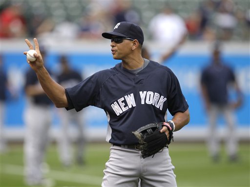 New York Yankees third baseman Alex Rodriguez (AP/Rob Carr)