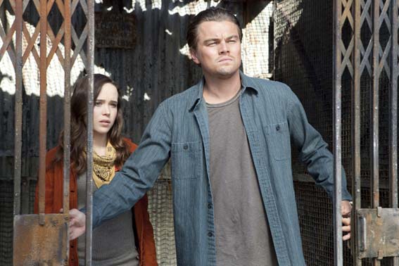 Ellen Page and Leonardo DiCaprio in "Inception" (Melissa Moseley Smpsp)