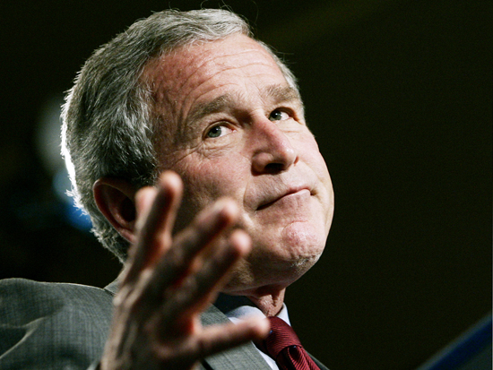 U.S. President George W. Bush delivers remarks on taxes and spending to the American Council of Engineering Companies in Washington May 3, 2006.    REUTERS/Jim Young (Â© Jim Young / Reuters)