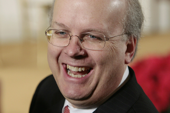 White House Deputy Chief of Staff Karl Rove laughs during a ceremony honoring the 2006 recipients of the Presidential Medal of Freedom in the East Room of the White House in Washington, December 15, 2006.  REUTERS/Larry Downing   (UNITED STATES) (Â© Larry Downing / Reuters)