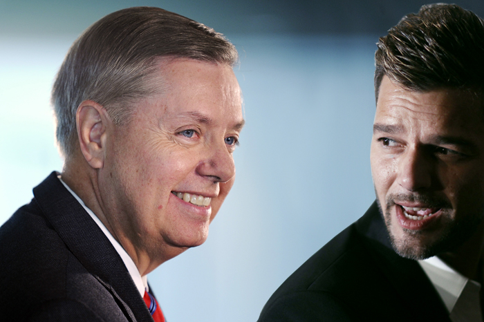US Senator Lindsey Graham (R-SC) smiles during an interview at the Newseum in Washington, October 1, 2009. The interview is part of the first day of the First Draft of History event, held by the Atlantic Magazine and the Aspen Institute to bring together newsmakers, historians and journalists.   REUTERS/Jonathan Ernst    (UNITED STATES POLITICS) (Â© Jonathan Ernst / Reuters)