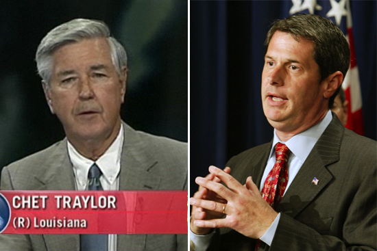 Retired state Supreme Court Justice Chet Traylor and Sen. David Vitter