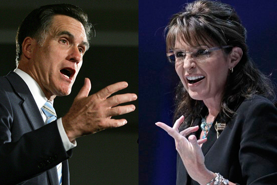 Mitt Romney and Sarah Palin