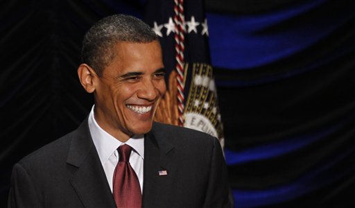 President Barack Obama smiles as he speaks before signing the Dodd-Frank Wall Street Reform and Consumer Protection financial reform bill at the Ronald Reagan Building in Washington, Wednesday, July 21, 2010. (AP Photo/Charles Dharapak) (AP)