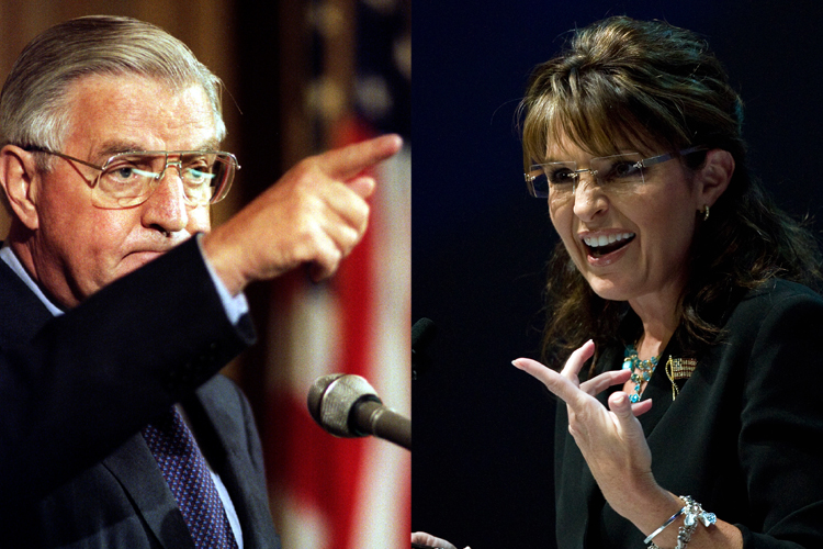 Walter Mondale and Sarah Palin