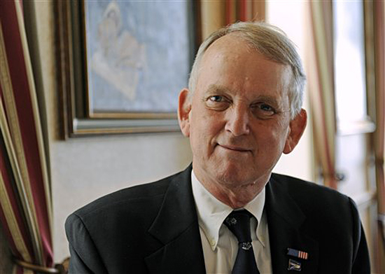 FILE   In this March 31, 2009, file photo, Rob Simmons talks to the Associated Press during an interview in Washington. Republicans once saddled with the burden of President George W. Bush's unpopularity are now experiencing a boon from another struggling president: Barack Obama. The GOP senses rising fortunes from coast to coast, as one-time lawmakers look to capitalize on voter frustration that booted some of them from office in 2006. Others, long retired, see the Democrats' luster fading and with it a chance for them to return to Washington. (AP Photo/Susan Walsh) (Susan Walsh)
