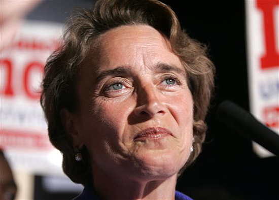 Sen. Blanche Lincoln, D-Ark., speaks to supporters in Little Rock, Ark., after winning the Democratic primary runoff election Tuesday, June 8, 2010. (AP Photo/Danny Johnston) (Danny Johnston)
