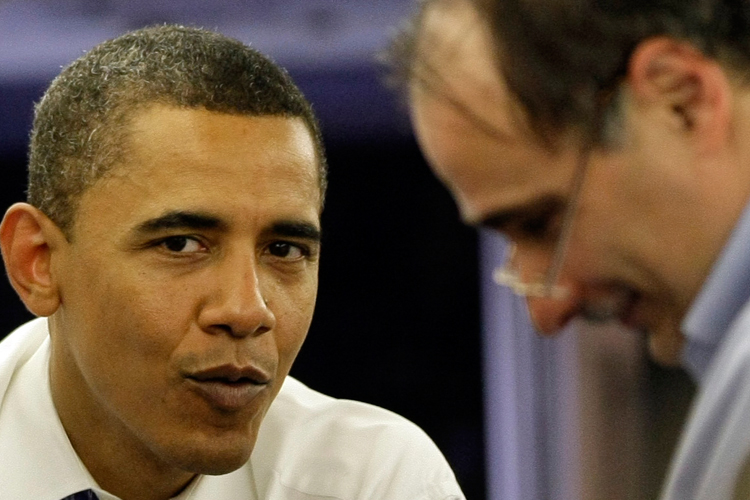President Obama and David Axelrod
