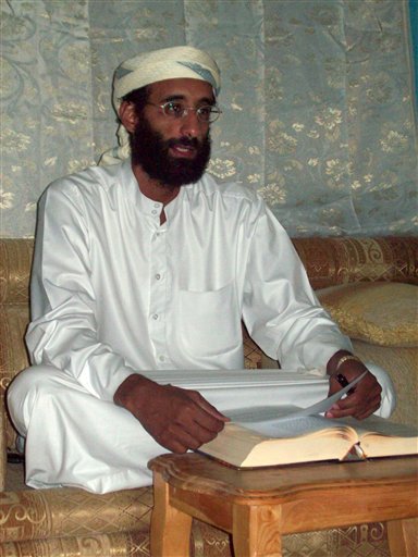FILE - This Oct. 2008 file photo provided by Muhammad ud-Deen shows Imam Anwar al-Awlaki in Yemen. Al-Awlaki, an American-Yemeni cleric whose Internet sermons have helped inspire attacks on the U.S. is advocating the killing of American civilians in a new al-Qaida video posted Sunday, May 23, 2010. (AP Photo/Muhammad ud-Deen, File) (AP)