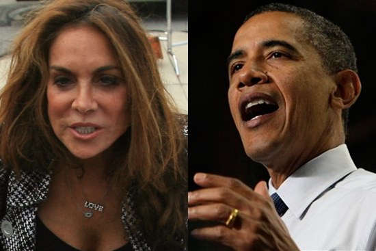 President Obama and Pamela Geller, left.