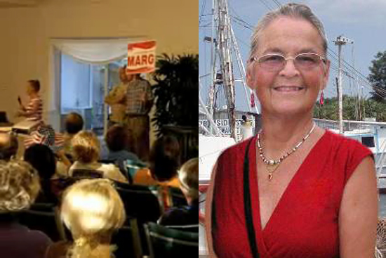 Marg Baker, right