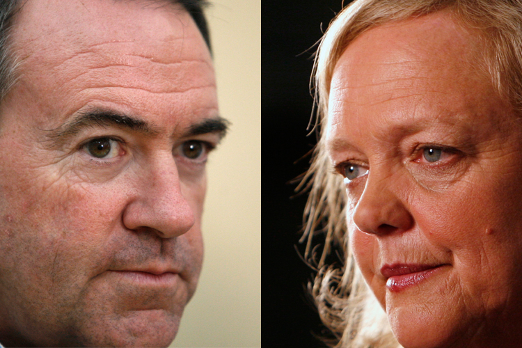 Mike Huckabee and Meg Whitman