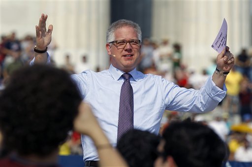 Glenn Beck speaks at his  'Restoring Honor' rally in front of the Lincoln Memorial in Washington, Saturday, Aug. 28, 2010.(AP Photo/Alex Brandon) (AP)