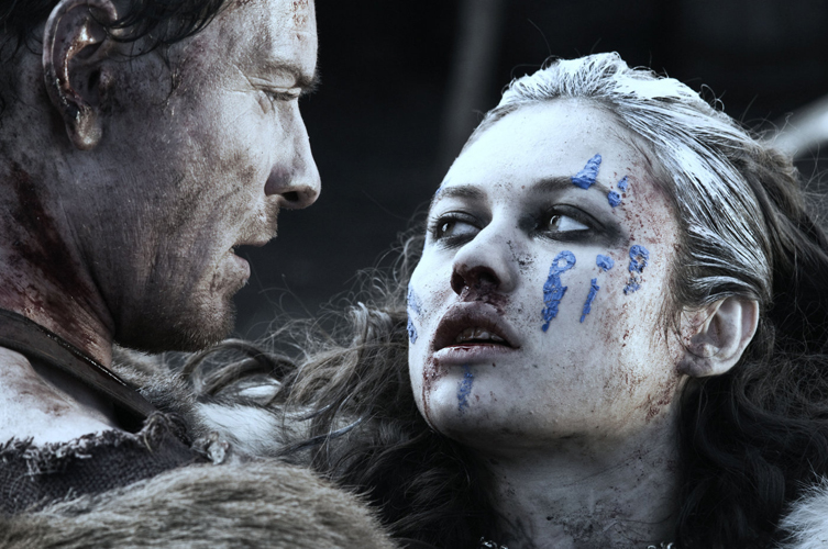 Michael Fassbender and Olga Kurylenko in "Centurion"