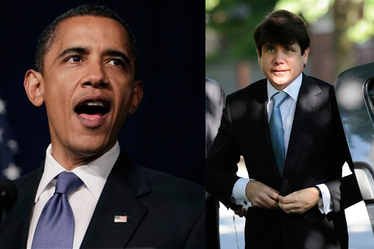President Obama and former Illinois Governor Rod Blagojevich.