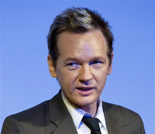 **ADDS THAT AUTHORITIES HAVE REVOKED ARREST WARRANT** FILE- This Aug. 14, 2010 file photo shows WikiLeaks founder Julian Assange in Stockholm, Sweden. A Stockholm prosecutor issued an arrest warrant for Assange on Friday Aug. 20, 2010, saying he was suspected of rape and molestation in two separate cases. But chief prosecutor Eva Finne withdrew the warrant within 24 hours. (AP Photo/SCANPIX, Bertil Ericson, File) SWEDEN OUT (AP)