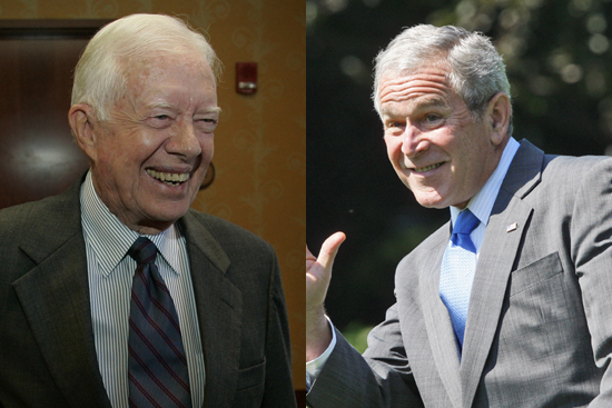 Jimmy Carter and George W. Bush
