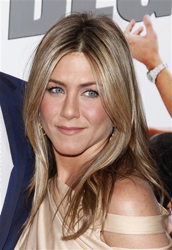 FILE - In this March 16, 2010 file photo, Jennifer Aniston arrives to the premiere of "The Bounty Hunter" at The Ziegfeld Theater in New York. (AP Photo/Peter Kramer, file) (AP)