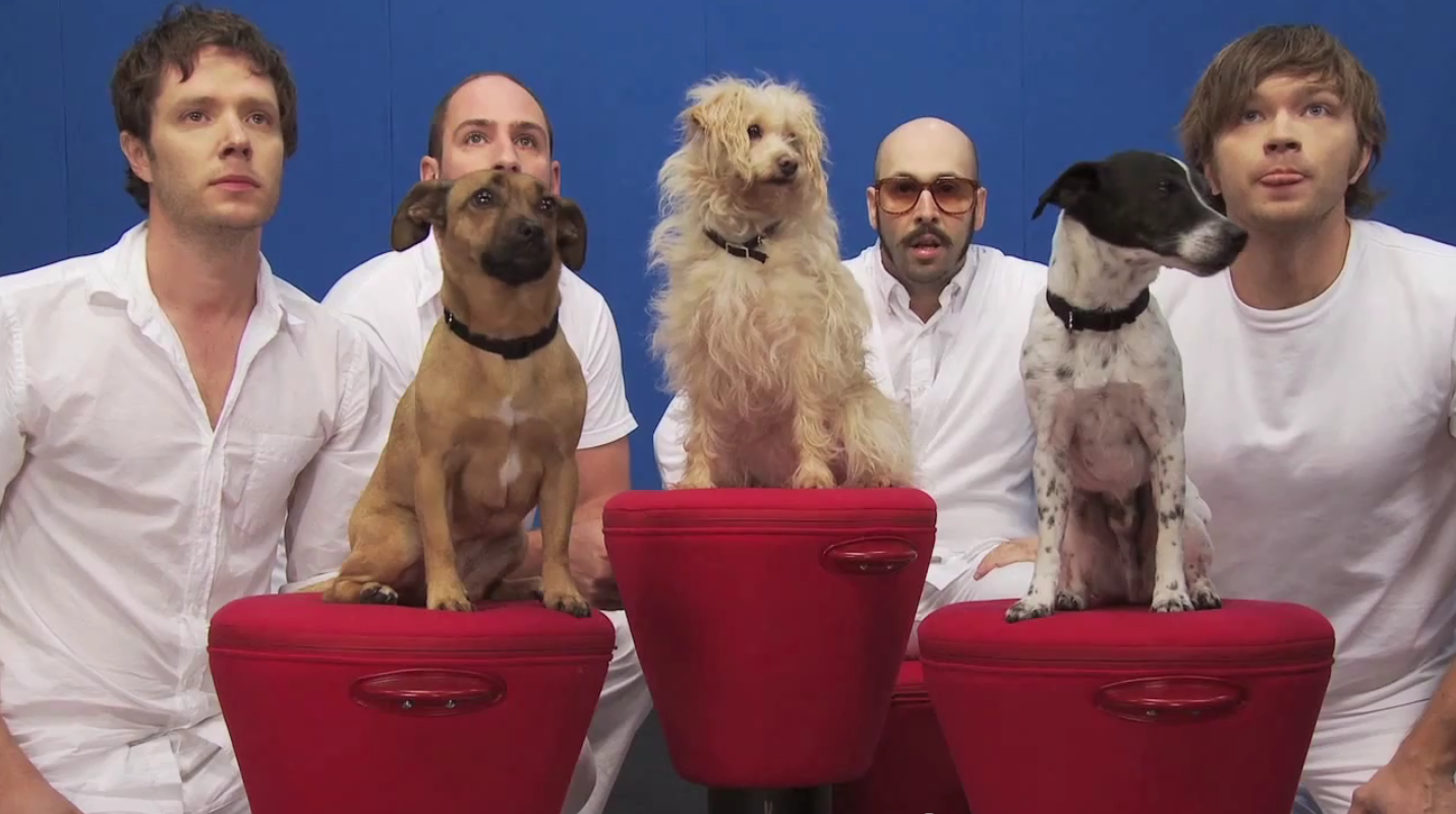 Still from OK Go's "White Knuckles" music video