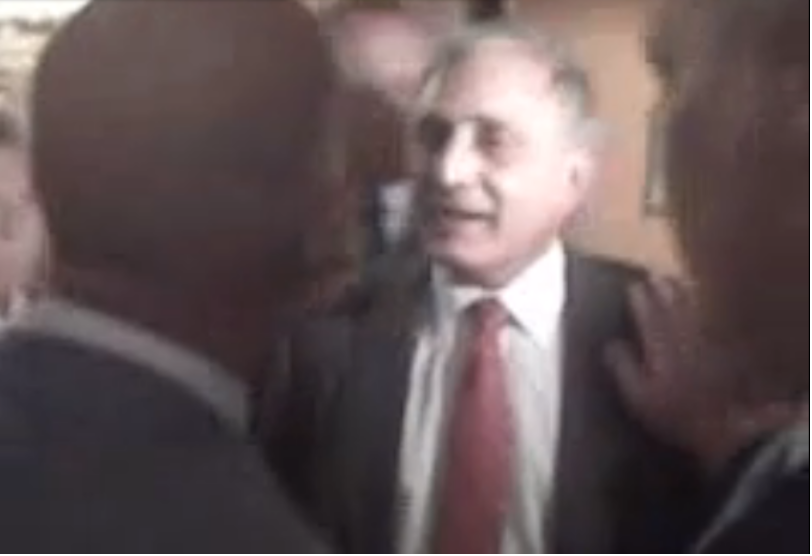 New York Republican gubernatorial candidate exchanged angry words with a New York Post reporter Wednesday night