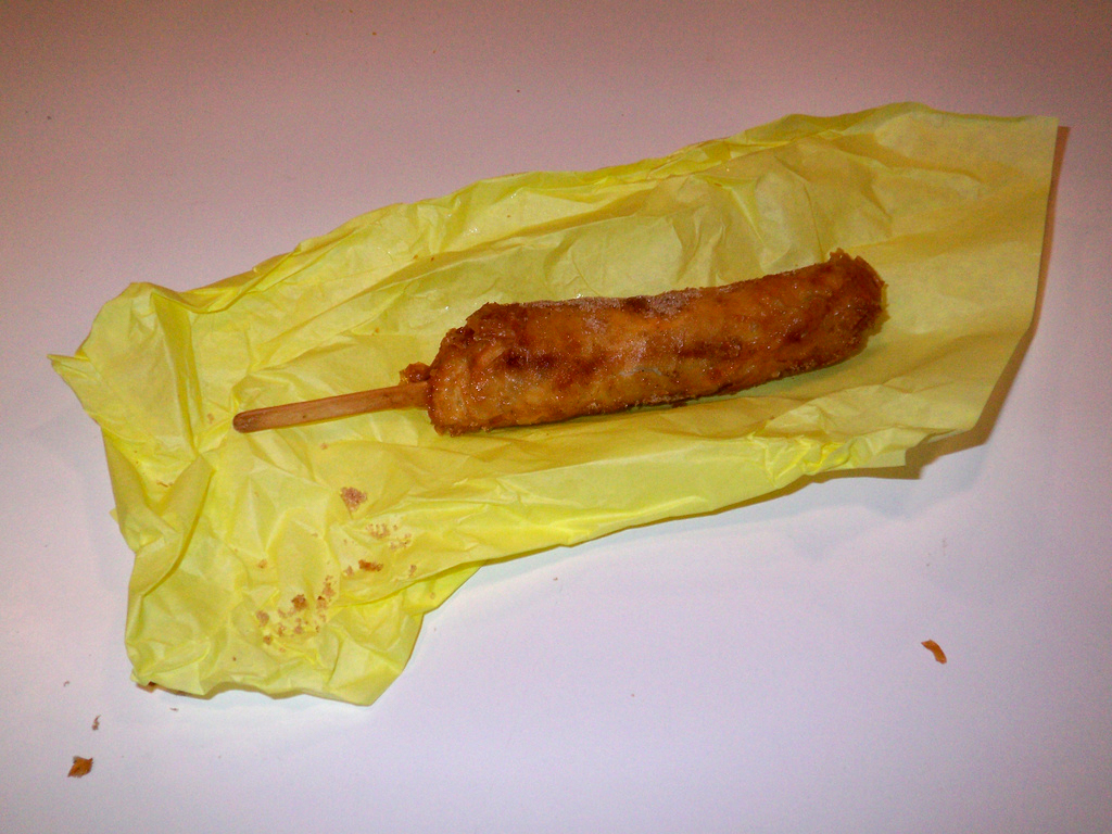 Fried Peach Cobbler on a Stick