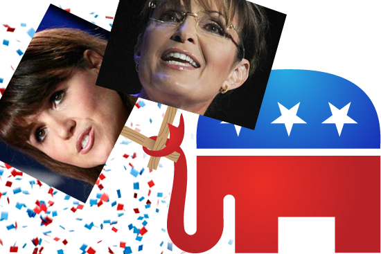 Christine O'Donnell and Sarah Palin