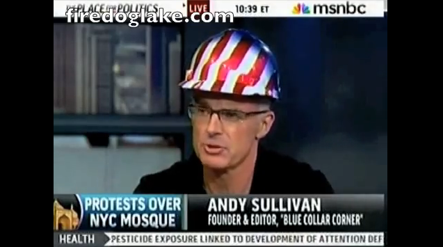 Andy Sullivan, a New York construction worker opposed to Park51.